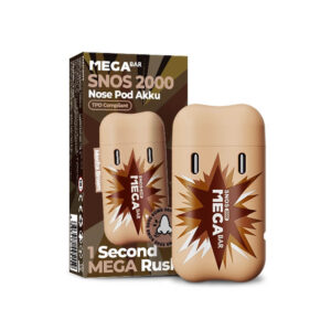 MEGABAR SNOS 2000 Nose Vape Kit - Mocha Brown